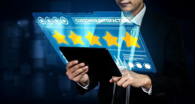 Customer satisfaction and review illustration from GoCommercially