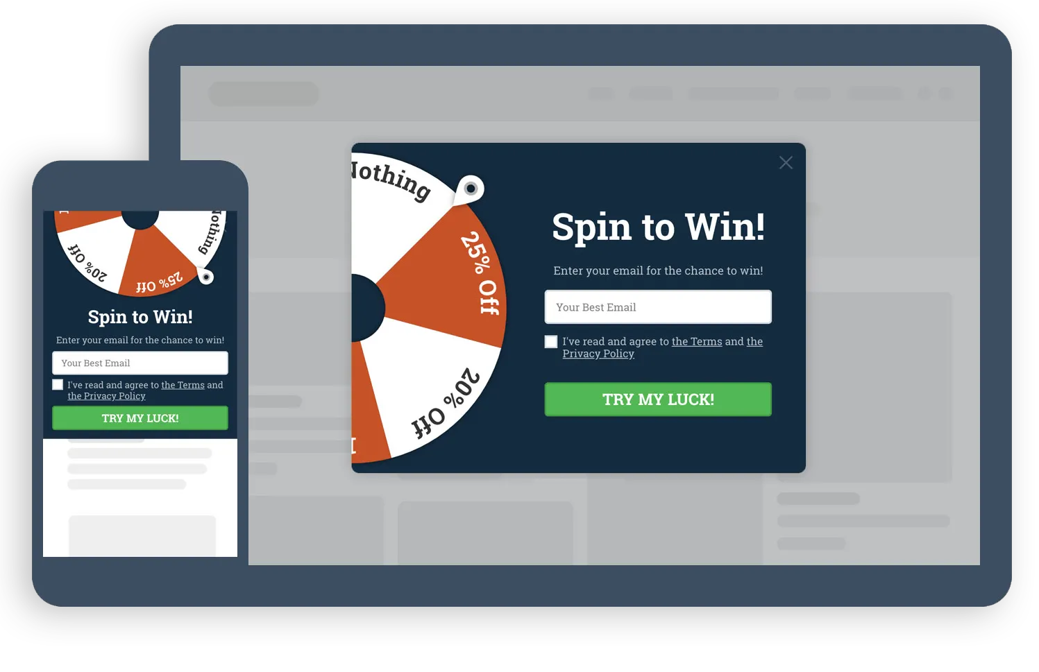 GO Convert spin-to-win popup example